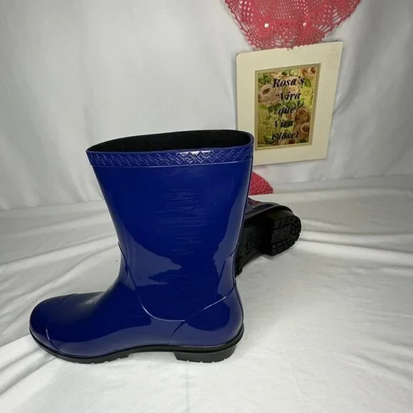 Ugg Women's Sienna Waterproof Royal Blue Rain Boots Size 11